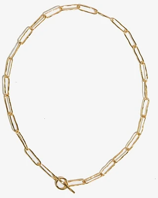 Ink + Alloy Women's Rachel 18K Paperclip Chain Necklace