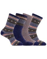Carhartt Women's 4-Pack Cold Weather Striped Wool Blend Socks