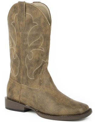 Roper Youth Boys' Cole Faux Leather Western Boots