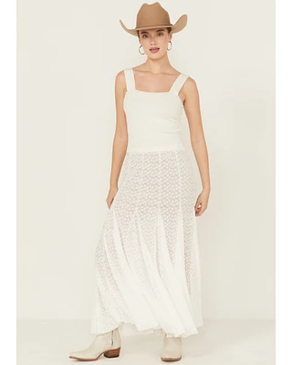 Free People Women's Kiss Lace Slip Maxi Skirt