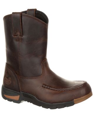 Georgia Boot Girls' Athens Pull-On Boots - Moc Toe