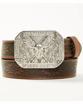 Cody James Boys' Southwestern Print Embossed Belt