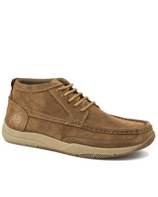 Roper Men's Clearcut Tan Driving Shoes - Moc Toe