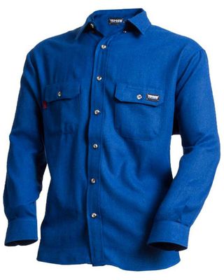 Tecgan Men's Solid FR Long Sleeve Work Shirt - Big