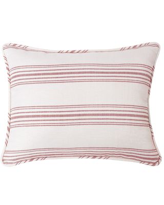 HiEnd Accents Prescott Red Stripe Pillow Sham Set - Queen