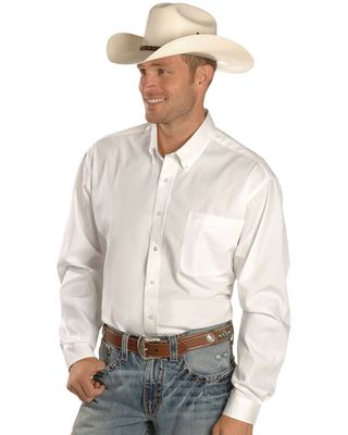 Cinch Men's Solid Long Sleeve Western Shirt