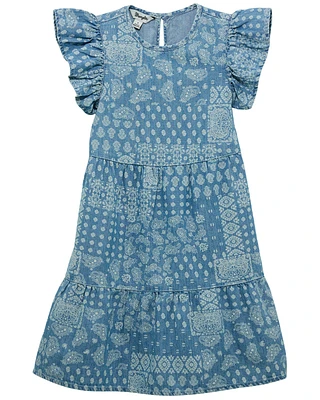 Wrangler Girls' Bandana Print Denim Dress