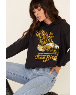 Country Deep Women's Charcoal Free Bird Vintage Graphic Sweatshirt