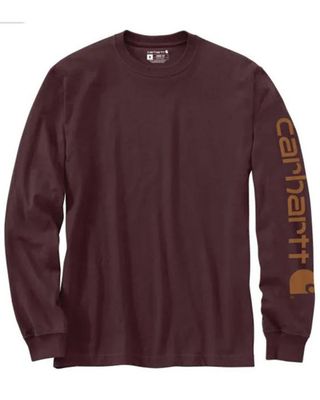 Carhartt Men's Loose Fit Heavyweight Long Sleeve Logo Graphic Work T-Shirt