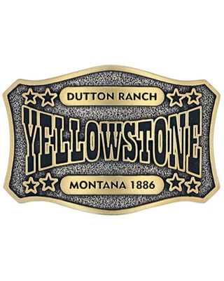 Montana Silversmiths Men's Two-Tone Yellowstone Dutton Ranch Belt Buckle