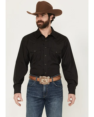 Wrangler Men's Tonal Long Sleeve Snap Western Shirt