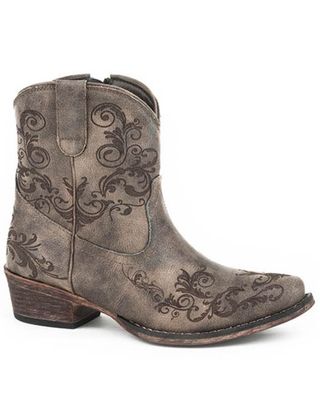 Roper Women's Vintage Faux Leather Western Boots - Snip Toe