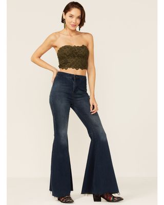 Free People Women's Army Olive Adella Corset Bralette