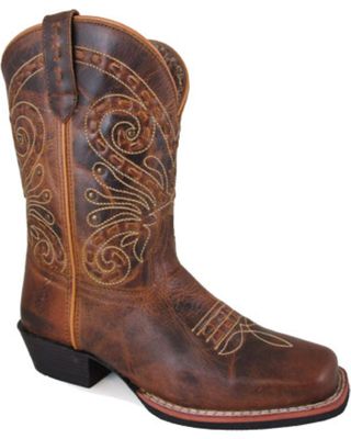 Smoky Mountain Women's Brown Shelby Stitched 9" Boots - Square Toe