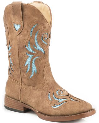 Roper Girls' Glitter Breeze Western Boots - Square Toe