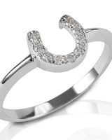 Kelly Herd Women's Clear Horseshoe Ring