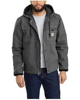 Carhartt Men's Gravel Washed Duck Sherpa Lined Work Jacket - Tall