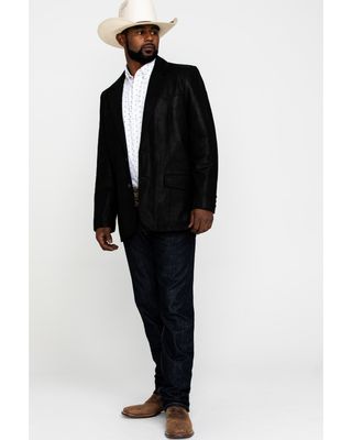 Cody James Men's Black Suede Blazer Jacket