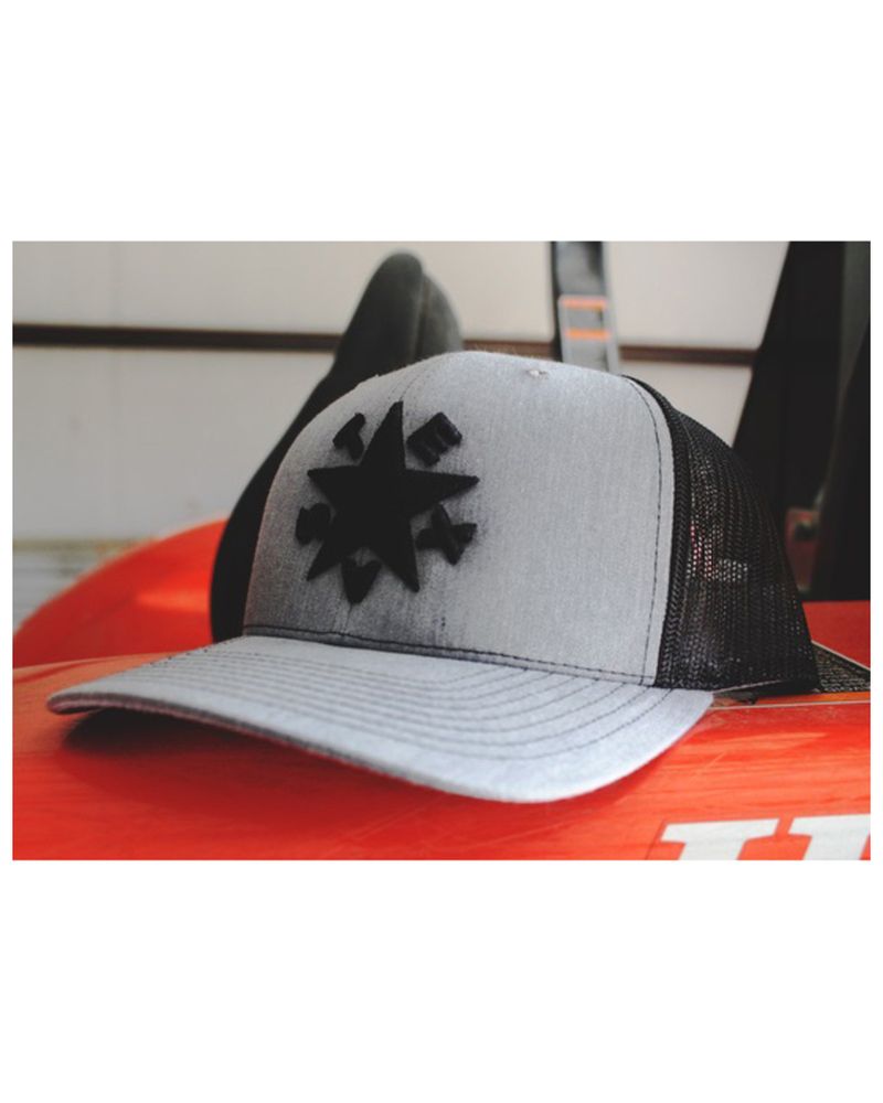 Oil Field Hats Men's Black Dezavala Flag Star Patch Mesh Ball Cap