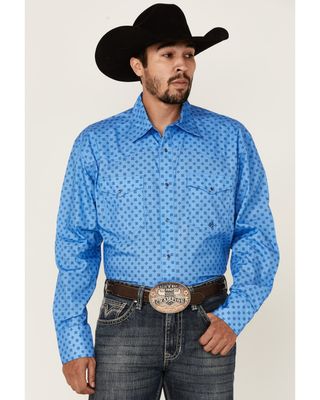 Roper Men's Cottage Foulard Geo Print Long Sleece Snap Western Shirt