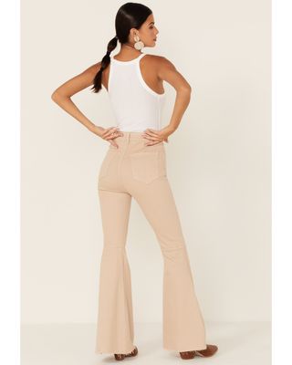 Wishlist Women's Taupe High Rise Flare Pants