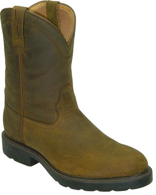 Twisted X Men's Distressed Pull On Work Boots - Round Toe