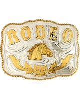 Western Express Men's Silver Rodeo Horsehead Belt Buckle