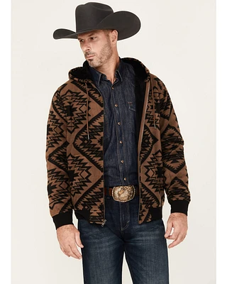 Cody James Men's Basin Southwestern Print Fleece Hooded Jacket