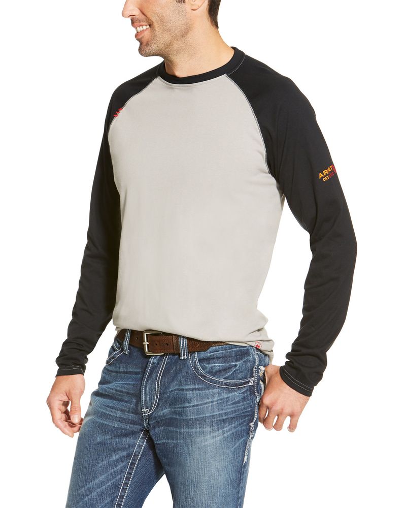 Ariat Men's FR Long Sleeve Raglan T-Shirt - Tall