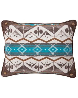 Carstens Home Southwestern Stripe Faux Leather Pillow