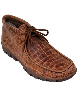 Ferrini Men's Genuine Crocodile Print Shoes - Moc Toe