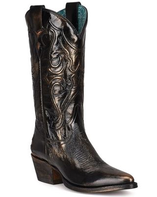 Corral Women's Bronze Embroidery Western Boots - Pointed Toe