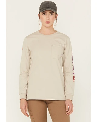 Ariat Women's FR Stretch Logo Long Sleeve Work Tee
