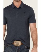 Rock & Roll Denim Men's Solid Charcoal Knit Short Sleeve Polo Shirt