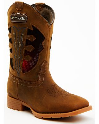 Cody James Boys' Light Up Western Boots - Broad Square Toe