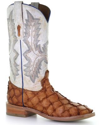 Corral Men's Exotic Pirarucu Skin Western Boots - Broad Square Toe