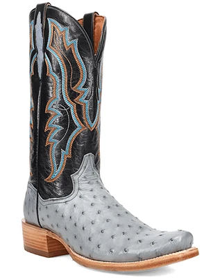 Dan Post Men's Brady Exotic Ostrich Western Boots - Square Toe