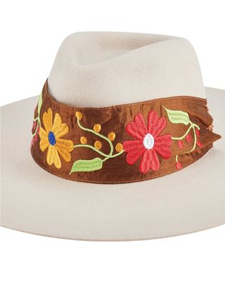 San Diego Hat Company Women's Embroidered Felt Fedora
