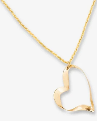 Ink + Alloy Women's Hope Ribbon Open Heart Necklace