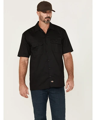 Dickies Men's Flex Twill Relaxed Short Sleeve Button-Down Work Shirt