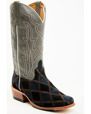 Horse Power Men's Patchwork Suede Western Boots - Square Toe