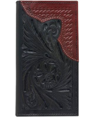 American West Men's Rodeo Mahogany Leather Wallet