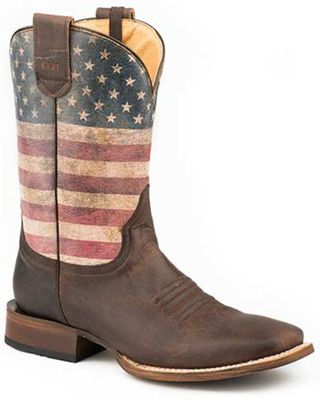 Roper Men's American Patriot Western Boots - Square Toe