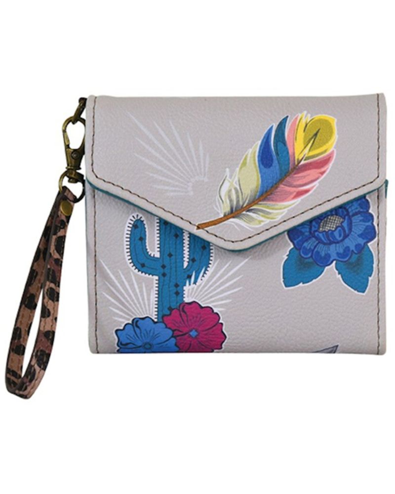 Catchfly Women's Floral Western Mini Wallet