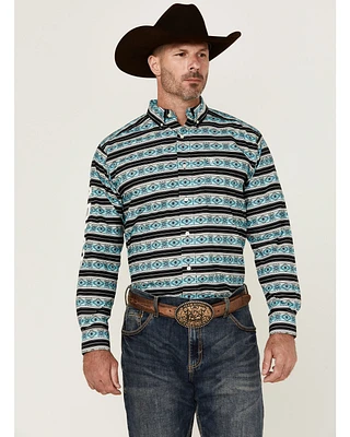 Ariat Men's Team Osborne Southwestern Striped Long Sleeve Button-Down Western Shirt - Tall