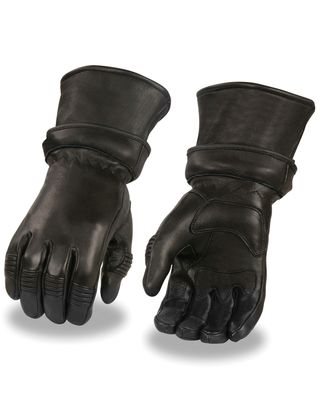 Milwaukee Leather Men's Gel Palm Deerskin Gauntlet Gloves