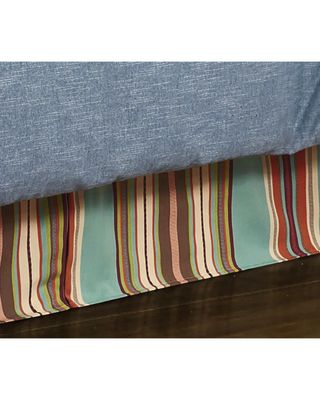 HiEnd Accents Turquoise Serape Bed Skirt - Twin
