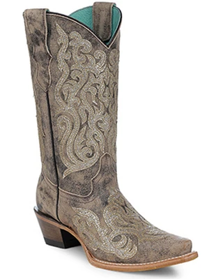 Corral Girls' Embroidered Western Boots - Snip toe