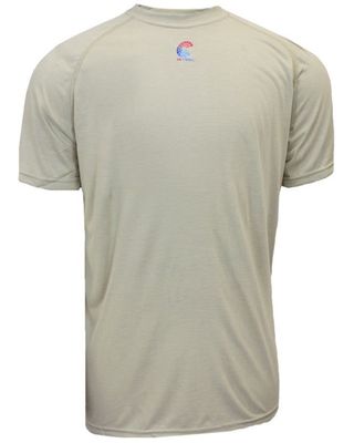 National Safety Apparel Men's Khaki FR Control Short Sleeve Work T-Shirt - Tall