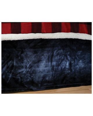 Carstens Home Solid Black Plush Velvet Bed Skirt - Queen